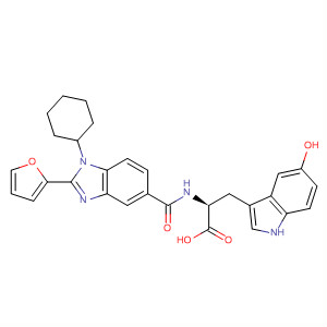 390810-11-4  L-Tryptophan,N-[[1-cyclohexyl-2-(2-furanyl)-1H-benzimidazol-5-yl]carbonyl]-5-hydroxy-