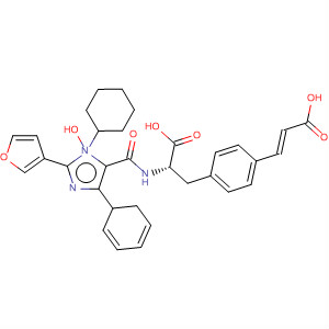390811-41-3  L-Phenylalanine,4-[(1E)-2-carboxyethenyl]-N-[[1-cyclohexyl-2-(3-furanyl)-1H-benzimidazol-5-yl]carbonyl]-