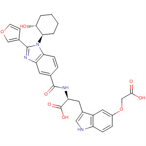 390811-83-3  L-Tryptophan,5-(carboxymethoxy)-N-[[2-(3-furanyl)-1-[(1R,2R)-2-hydroxycyclohexyl]-1H-benzimidazol-5-yl]carbonyl]-