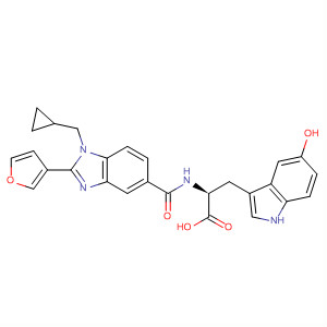390811-87-7  L-Tryptophan,N-[[1-(cyclopropylmethyl)-2-(3-furanyl)-1H-benzimidazol-5-yl]carbonyl]-5-hydroxy-