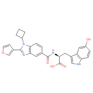 390811-92-4  L-Tryptophan,N-[[1-cyclobutyl-2-(3-furanyl)-1H-benzimidazol-5-yl]carbonyl]-5-hydroxy-