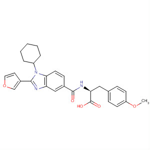390812-26-7  L-Tyrosine,N-[[1-cyclohexyl-2-(3-furanyl)-1H-benzimidazol-5-yl]carbonyl]-O-methyl-