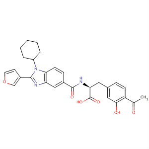 390812-62-1  Phenylalanine,4-acetyl-N-[[1-cyclohexyl-2-(3-furanyl)-1H-benzimidazol-5-yl]carbonyl]-3-hydroxy-