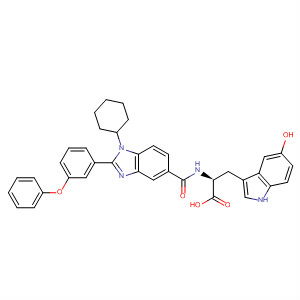 390814-53-6  L-Tryptophan,N-[[1-cyclohexyl-2-(3-phenoxyphenyl)-1H-benzimidazol-5-yl]carbonyl]-5-hydroxy-