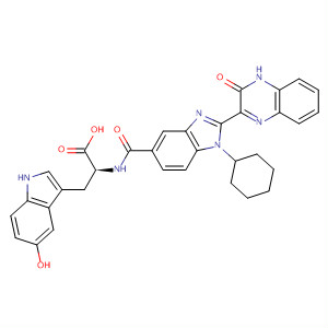 390814-69-4  L-Tryptophan,N-[[1-cyclohexyl-2-(3,4-dihydro-3-oxo-2-quinoxalinyl)-1H-benzimidazol-5-yl]carbonyl]-5-hydroxy-