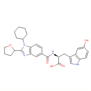 390814-73-0  L-Tryptophan,N-[[1-cyclohexyl-2-(tetrahydro-2-furanyl)-1H-benzimidazol-5-yl]carbonyl]-5-hydroxy-