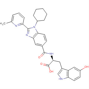 390814-74-1  L-Tryptophan,N-[[1-cyclohexyl-2-(6-methyl-2-pyridinyl)-1H-benzimidazol-5-yl]carbonyl]-5-hydroxy-
