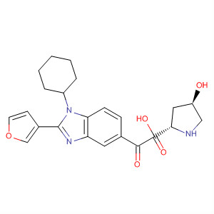 390814-99-0  L-Proline,1-[[1-cyclohexyl-2-(3-furanyl)-1H-benzimidazol-5-yl]carbonyl]-4-hydroxy-,(4R)-
