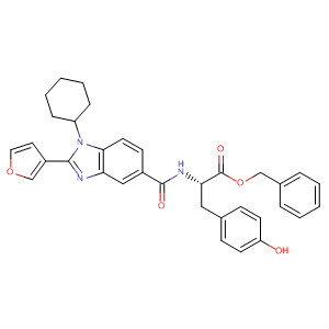 390815-51-7  L-Tyrosine,N-[[1-cyclohexyl-2-(3-furanyl)-1H-benzimidazol-5-yl]carbonyl]-,phenylmethyl ester