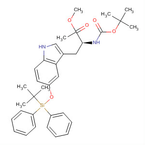 390816-13-4  L-Tryptophan,N-[(1,1-dimethylethoxy)carbonyl]-5-[[(1,1-dimethylethyl)diphenylsilyl]oxy]-1-methyl-, methyl ester