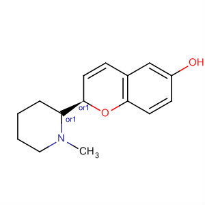 390824-96-1  2H-1-Benzopyran-6-ol, 3,4-dihydro-2-[(2R)-1-methyl-2-piperidinyl]-,(2R)-rel-