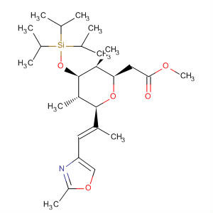 391208-64-3  2H-Pyran-2-acetic acid,tetrahydro-3,5-dimethyl-6-[(1E)-1-methyl-2-(2-methyl-4-oxazolyl)ethenyl]-4-[[tris(1-methylethyl)silyl]oxy]-, methyl ester, (2R,3S,4S,5S,6R)-