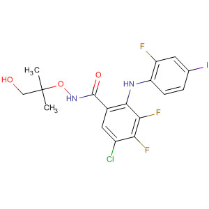 391210-27-8  Benzamide,5-chloro-3,4-difluoro-2-[(2-fluoro-4-iodophenyl)amino]-N-(2-hydroxy-1,1-dimethylethoxy)-