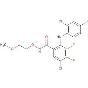 391210-95-0  Benzamide,5-chloro-2-[(2-chloro-4-iodophenyl)amino]-3,4-difluoro-N-(2-methoxyethoxy)-