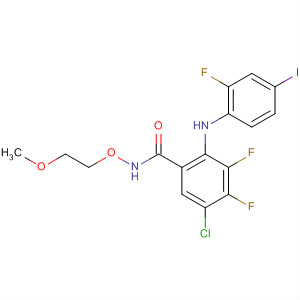 391210-97-2  Benzamide,5-chloro-3,4-difluoro-2-[(2-fluoro-4-iodophenyl)amino]-N-(2-methoxyethoxy)-