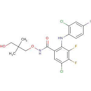 391211-56-6  Benzamide,5-chloro-2-[(2-chloro-4-iodophenyl)amino]-3,4-difluoro-N-(3-hydroxy-2,2-dimethylpropoxy)-