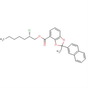 391232-01-2  1,3-Benzodioxole-4-carboxylic acid, 2-methyl-2-(2-naphthalenyl)-,(2R)-2-chloroheptyl ester, (2S)-