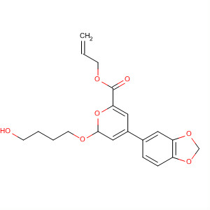 391244-13-6  2H-Pyran-6-carboxylic acid,4-(1,3-benzodioxol-5-yl)-3,4-dihydro-2-(4-hydroxybutoxy)-, 2-propenylester, (2R,4R)-