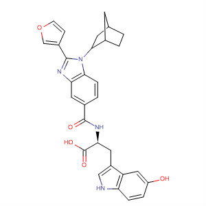 391612-28-5  L-Tryptophan,N-[[1-bicyclo[2.2.1]hept-2-yl-2-(3-furanyl)-1H-benzimidazol-5-yl]carbonyl]-5-hydroxy-