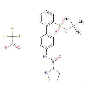 391663-31-3  2-Pyrrolidinecarboxamide,N-[2'-[[(1,1-dimethylethyl)amino]sulfonyl][1,1'-biphenyl]-4-yl]-, (2S)-,mono(trifluoroacetate)
