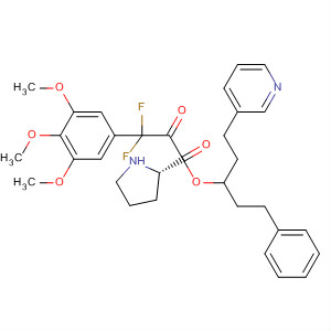 391669-26-4  L-Proline, 1-[difluoro(3,4,5-trimethoxyphenyl)acetyl]-,1-(2-phenylethyl)-3-(3-pyridinyl)propyl ester
