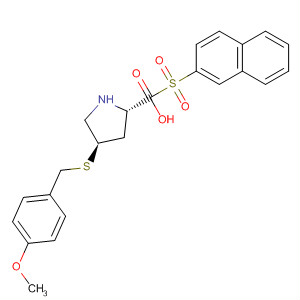 391672-24-5  L-Proline, 4-[[(4-methoxyphenyl)methyl]thio]-1-(2-naphthalenylsulfonyl)-,(4R)-