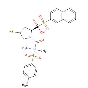 391672-36-9  L-Proline, 4-mercapto-1-(2-naphthalenylsulfonyl)-,2-methyl-2-[(4-methylphenyl)sulfonyl]hydrazide, (4R)-