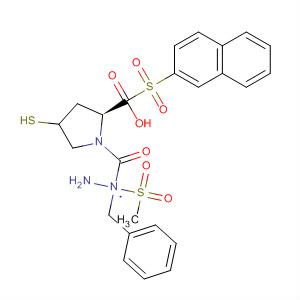 391672-40-5  L-Proline, 4-mercapto-1-(2-naphthalenylsulfonyl)-,2-(methylsulfonyl)-2-(phenylmethyl)hydrazide, (4R)-