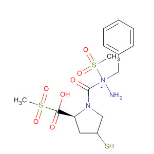 391672-42-7  L-Proline, 4-mercapto-1-(methylsulfonyl)-,2-(methylsulfonyl)-2-(phenylmethyl)hydrazide, (4R)-