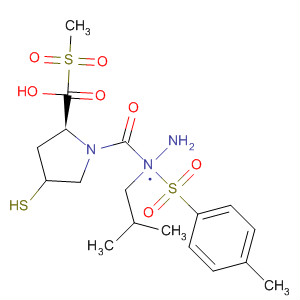 391672-45-0  L-Proline, 4-mercapto-1-(methylsulfonyl)-,2-[(4-methylphenyl)sulfonyl]-2-(2-methylpropyl)hydrazide, (4R)-
