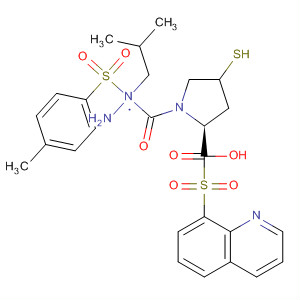 391672-62-1  L-Proline, 4-mercapto-1-(8-quinolinylsulfonyl)-,2-[(4-methylphenyl)sulfonyl]-2-(2-methylpropyl)hydrazide, (4R)-