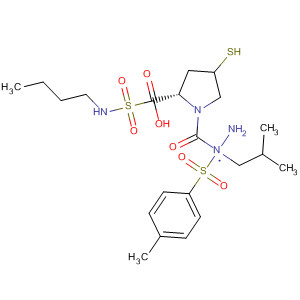391672-65-4  L-Proline, 1-[(butylamino)sulfonyl]-4-mercapto-,2-[(4-methylphenyl)sulfonyl]-2-(2-methylpropyl)hydrazide, (4R)-