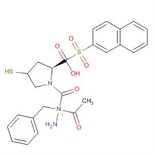 391672-76-7  L-Proline, 4-mercapto-1-(2-naphthalenylsulfonyl)-,2-acetyl-2-(phenylmethyl)hydrazide, (4R)-