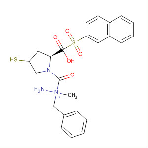 391672-87-0  L-Proline, 4-mercapto-1-(2-naphthalenylsulfonyl)-,2-methyl-2-(phenylmethyl)hydrazide, (4R)-