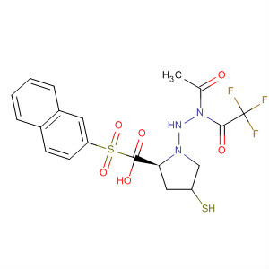 391672-91-6  L-Proline, 4-mercapto-1-(2-naphthalenylsulfonyl)-,1-methyl-2-(trifluoroacetyl)hydrazide, (4R)-