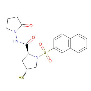 391673-02-2  2-Pyrrolidinecarboxamide,4-mercapto-1-(2-naphthalenylsulfonyl)-N-(2-oxo-1-pyrrolidinyl)-,(2S,4R)-