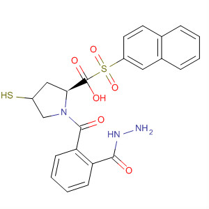 391673-12-4  L-Proline, 4-mercapto-1-(2-naphthalenylsulfonyl)-, 2-benzoylhydrazide,(4R)-