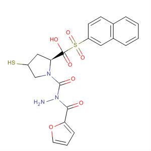 391673-14-6  L-Proline, 4-mercapto-1-(2-naphthalenylsulfonyl)-,2-(2-furanylcarbonyl)hydrazide, (4R)-