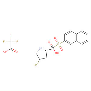391673-17-9  L-Proline, 4-mercapto-1-(2-naphthalenylsulfonyl)-, hydrazide, (4R)-,mono(trifluoroacetate) (salt)