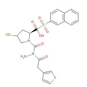 391673-19-1  L-Proline, 4-mercapto-1-(2-naphthalenylsulfonyl)-,2-(3-thienylacetyl)hydrazide, (4R)-
