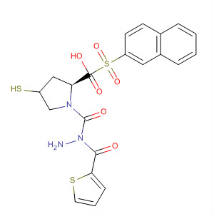 391673-21-5  L-Proline, 4-mercapto-1-(2-naphthalenylsulfonyl)-,2-(2-thienylcarbonyl)hydrazide, (4R)-