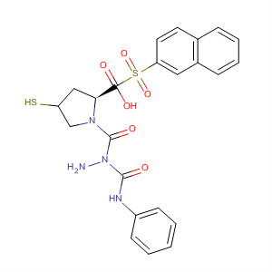 391673-27-1  L-Proline, 4-mercapto-1-(2-naphthalenylsulfonyl)-,2-[(phenylamino)carbonyl]hydrazide, (4R)-