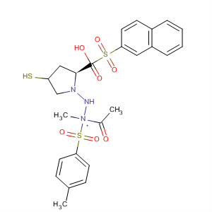 391673-31-7  L-Proline, 4-mercapto-1-(2-naphthalenylsulfonyl)-,1,2-dimethyl-2-[(4-methylphenyl)sulfonyl]hydrazide, (4R)-