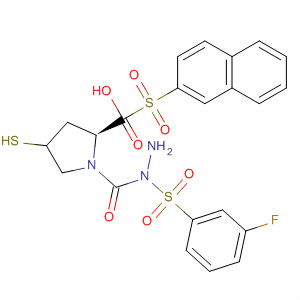 391673-43-1  L-Proline, 4-mercapto-1-(2-naphthalenylsulfonyl)-,2-[(3-fluorophenyl)sulfonyl]hydrazide, (4R)-