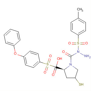 391673-59-9  L-Proline, 4-mercapto-1-[(4-phenoxyphenyl)sulfonyl]-,2-[(4-methylphenyl)sulfonyl]hydrazide, (4R)-