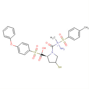 391673-64-6  L-Proline, 4-mercapto-1-[(4-phenoxyphenyl)sulfonyl]-,2-methyl-2-[(4-methylphenyl)sulfonyl]hydrazide, (4R)-