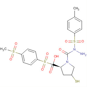 391673-67-9  L-Proline, 4-mercapto-1-[[4-(methylsulfonyl)phenyl]sulfonyl]-,2-[(4-methylphenyl)sulfonyl]hydrazide, (4R)-