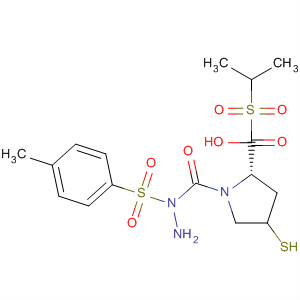 391673-71-5  L-Proline, 4-mercapto-1-[(1-methylethyl)sulfonyl]-,2-[(4-methylphenyl)sulfonyl]hydrazide, (4R)-