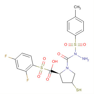 391673-72-6  L-Proline, 1-[(2,4-difluorophenyl)sulfonyl]-4-mercapto-,2-[(4-methylphenyl)sulfonyl]hydrazide, (4R)-