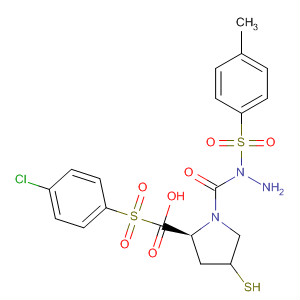 391673-79-3  L-Proline, 1-[(4-chlorophenyl)sulfonyl]-4-mercapto-,2-[(4-methylphenyl)sulfonyl]hydrazide, (4R)-